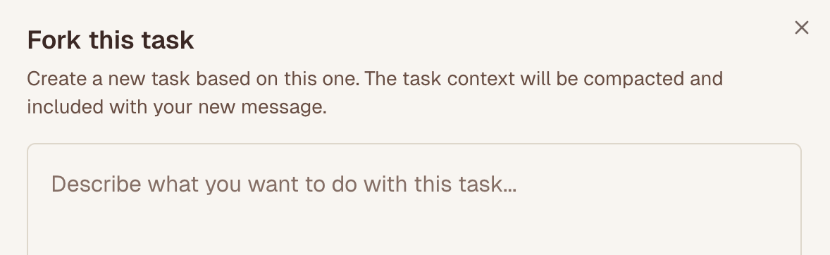 Task forking