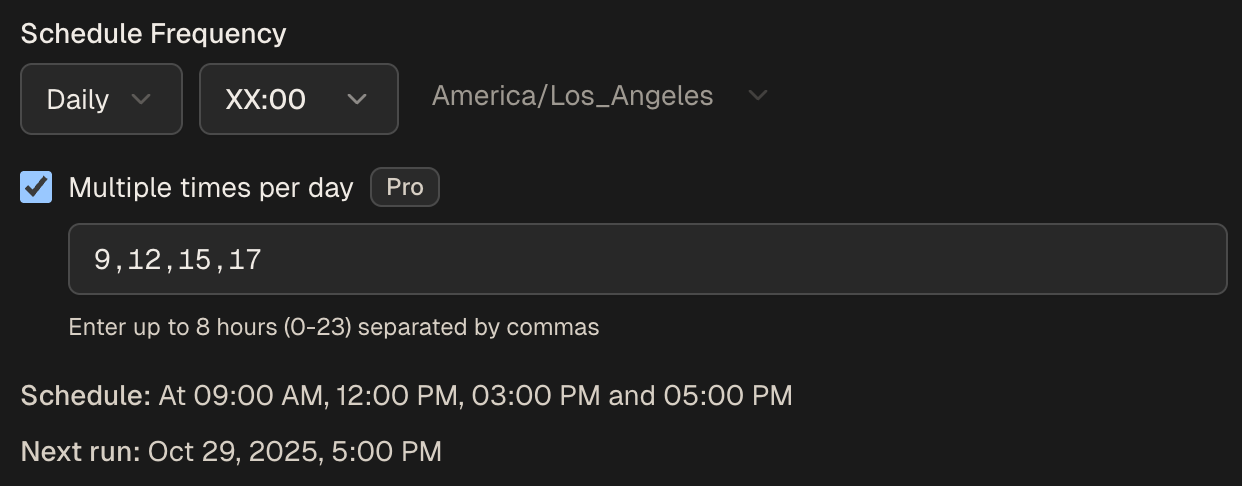 Multi-Hour Schedule Automations