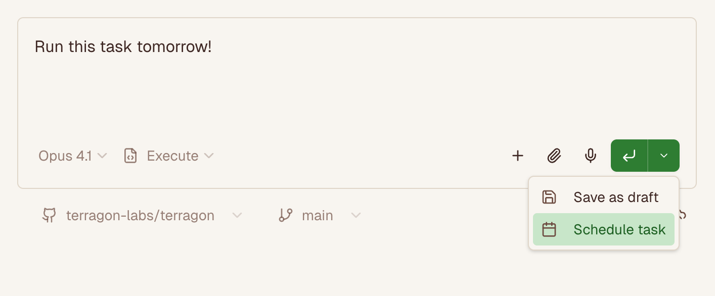 Creating a scheduled task